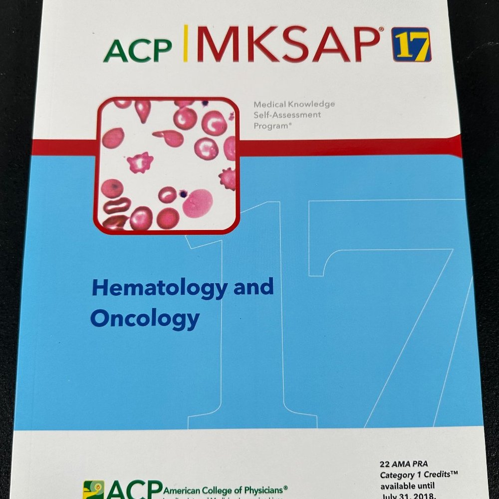ACP MKSAP (R) 17 Hematology and Oncology Medical Book ISBN: 978-1938245220